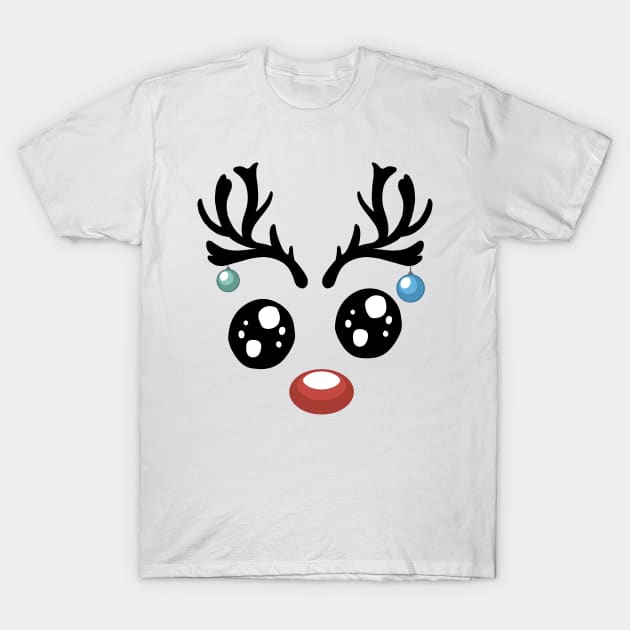 Funny Reindeer Christmas T-Shirt by Magic Arts